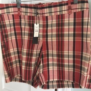 Talbots NWT plaid shorts.